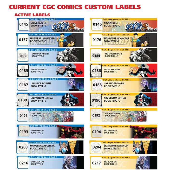 CGC's Custom Label Series CGC